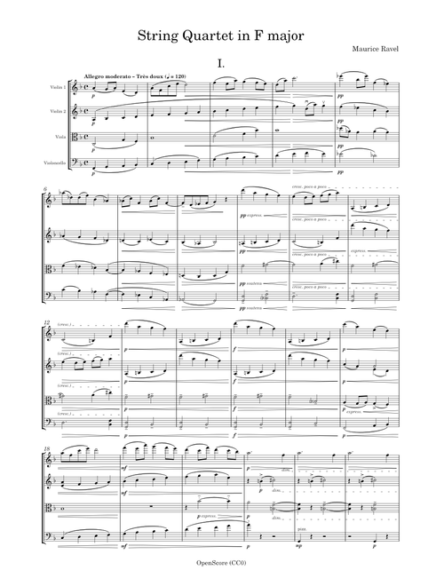 String Quartet in F major – Maurice Ravel
