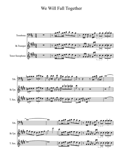 We Will Fall Together (Trumpet, Trombone, Tenor)