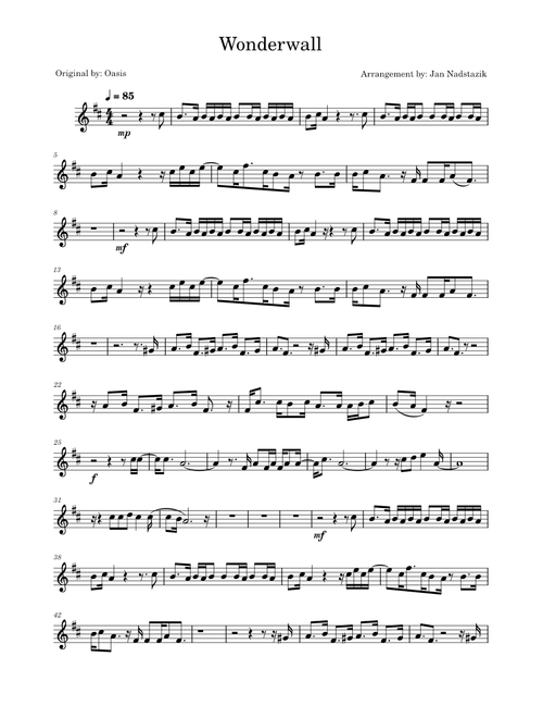 Wonderwall – Oasis (Violin Solo)
