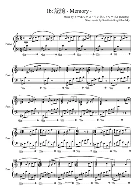 Memoires D'un Chat - Piano Solo - Sheet Music