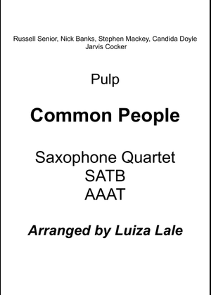 BS パルプ/コモンピープル (バンド・スコア) Common people – Pulp Sheet Music and Tab for Piano, Bass