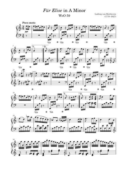 Fur Elise - L.W. Beethoven – Lùn 6a2