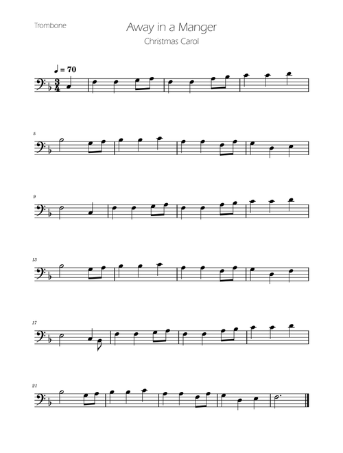Away in a Manger - Trombone Solo (Arr. Ygor Nunes) - William J Kirkpatrick (Trombone Solo)