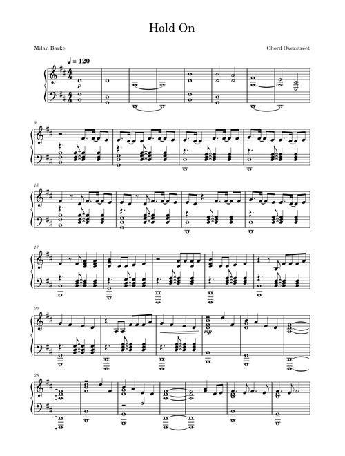 Hold On - Chord Overstreet