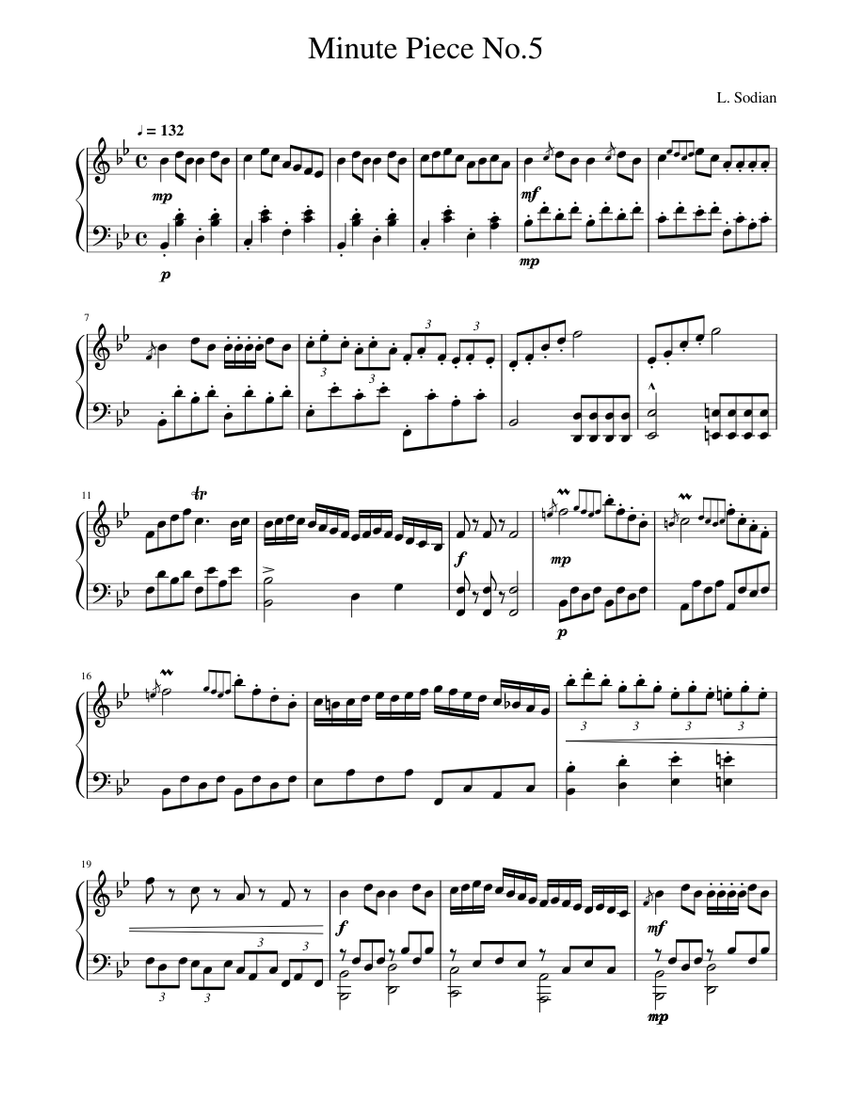 piano music 5 minutes
