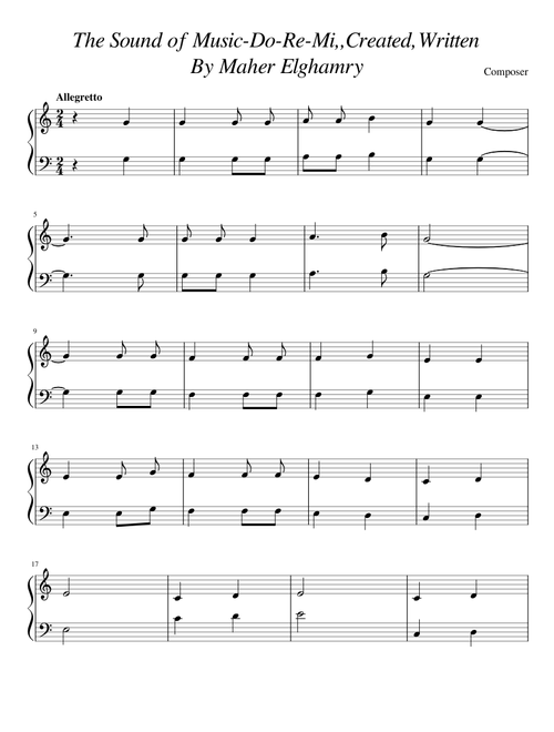 The Sound of Music-Do-Re-Mi,,Created,Written By Maher Elghamry