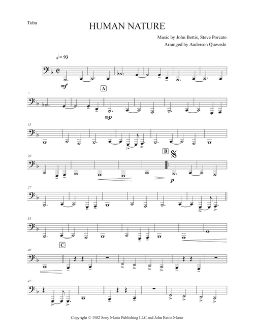 Human Nature (Arr. Anderson Quevedo) - Michael Jackson (Tuba Solo)