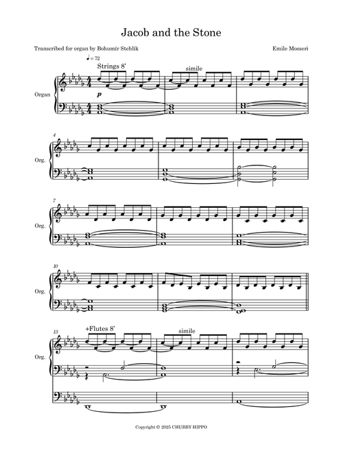 Jacob And The Stone (Arr. Bohumír Stehlík) - Emile Mosseri (Organ)