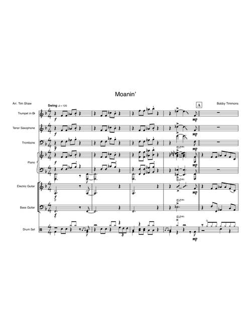 Moanin' (Arr. T W Shaw) - Art Blakey (Jazz Ensemble)