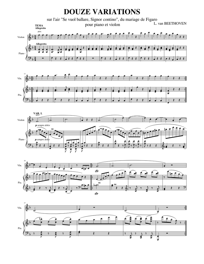 Douze variations sur 