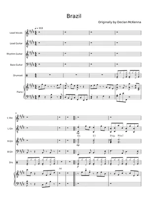 Brazil Letra Brazil – Declan McKenna Brazil - Declan McKenna Sheet Music and Tab ...