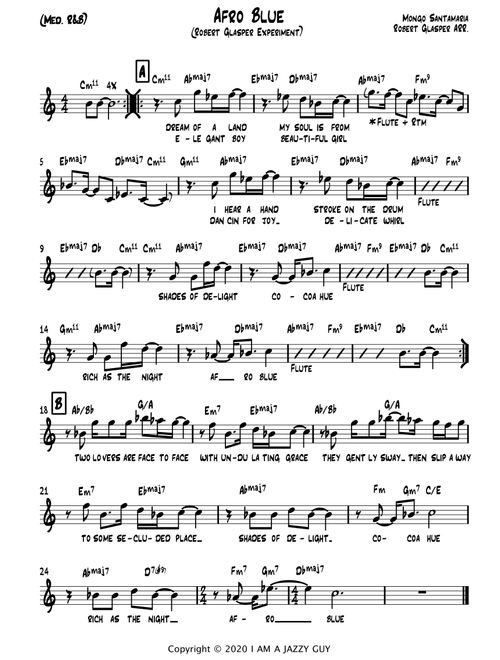 Afro Blue (Arr. Julian Horner) - Robert Glasper (Lead Sheet - Fake Book)