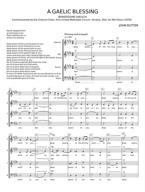 A Gaelic Blessing - John Rutter