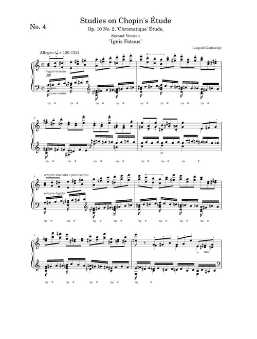 Studies on Chopin's étude op.10 no.2 Chromatique étude - Leopold Godowsky (Piano Solo)