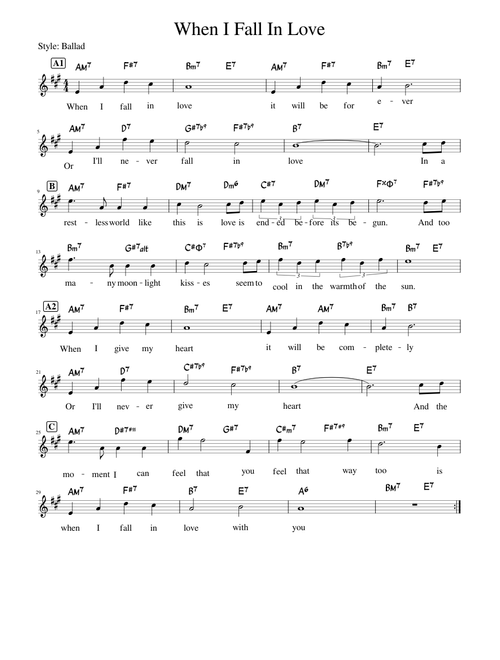 When i fall in love – Nat King Cole When I Fall In Love