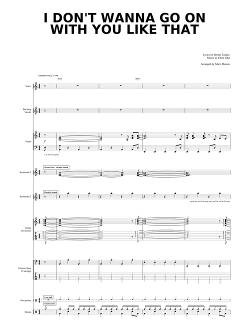 I Don't Wanna Go on with You Like That – Elton John (1988)