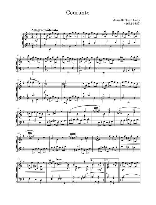 Courante - Jean-Baptiste Lully