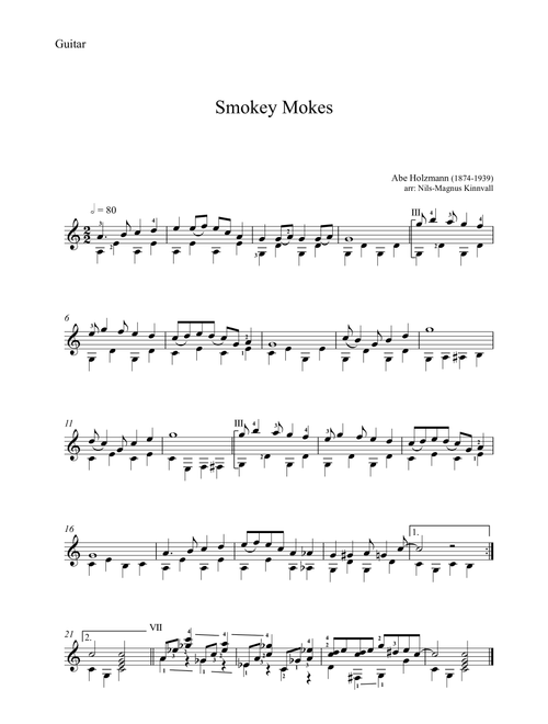 Smokey mokes (Arr. Nils-Magnus Kinnvall) - Abe Holzmann (Solo Guitar)