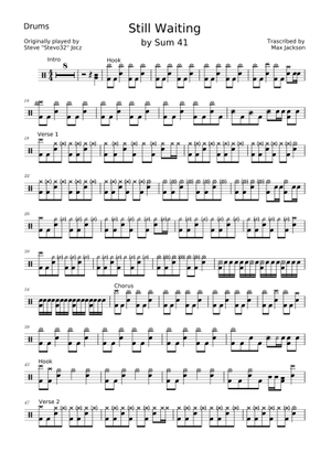 Play Official version of Still waiting Sheet Music by Sum 41 for