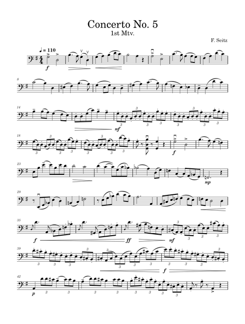 Concert 5, 1st movement