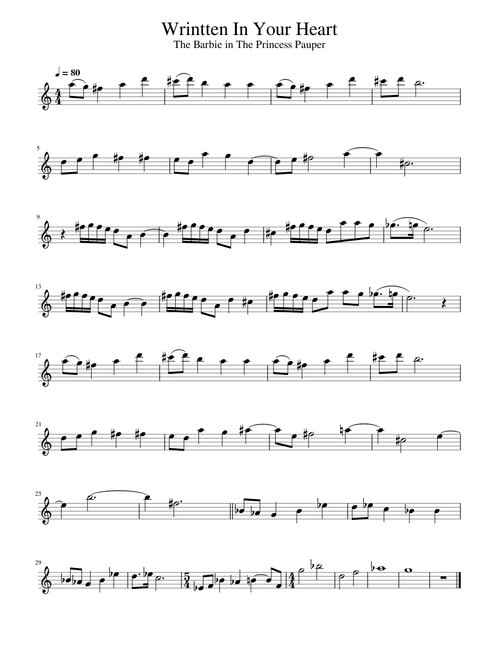 Written In Your Heart solo