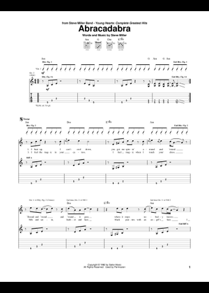 Abracadabra – Steve Miller Band Sheet Music with Chords for