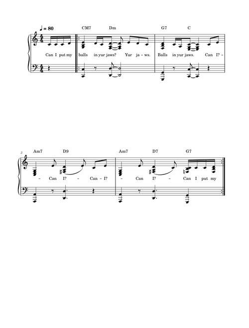 Balls in Yur Jaws harmonized