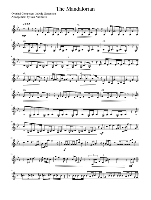 The Mandalorian Main Theme for violin