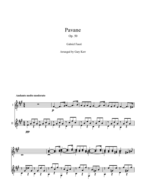 Pavane, Gabriel Fauré