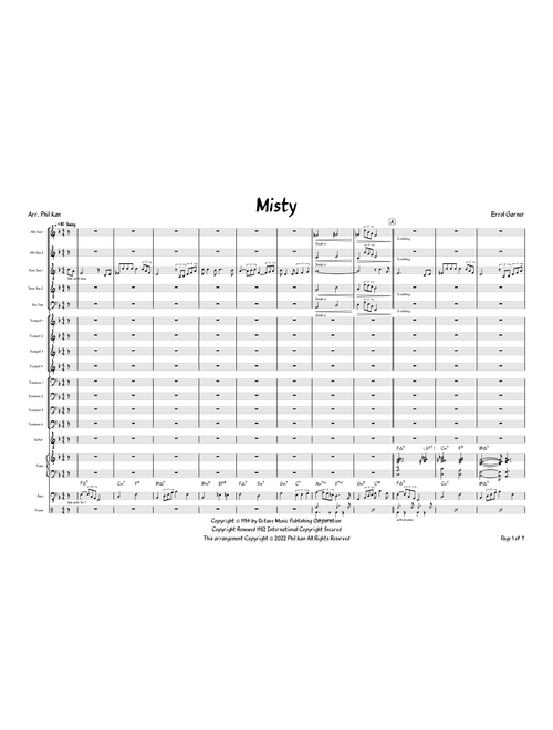 Misty – Erroll Garner (arr. Phil Kan)
