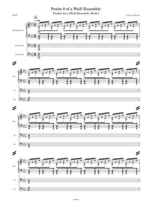 Psalm 8 for a Weill Ensemble - Julian R. Munds