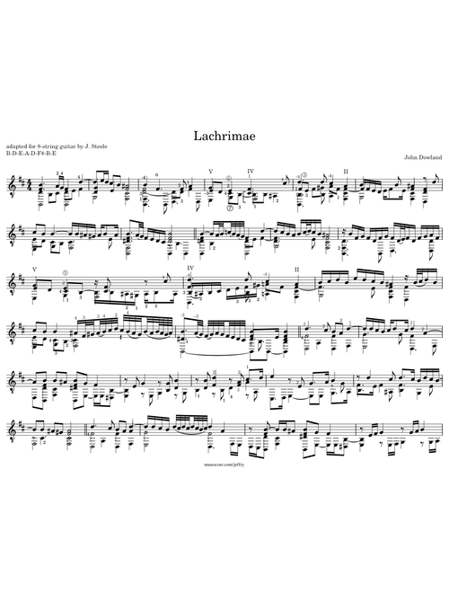 Dowland: Lachrimae [8-str gtr]