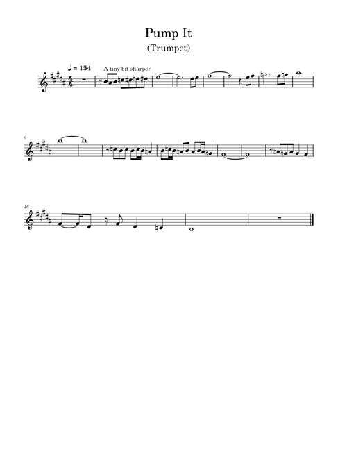 Pump it – The Black Eyed Peas (Trumpet part)