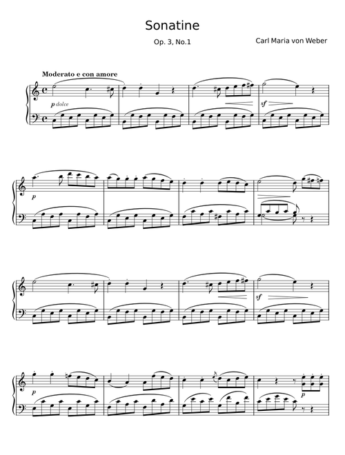 Sonatine, Op. 3, No. 1 - Carl Maria von Weber