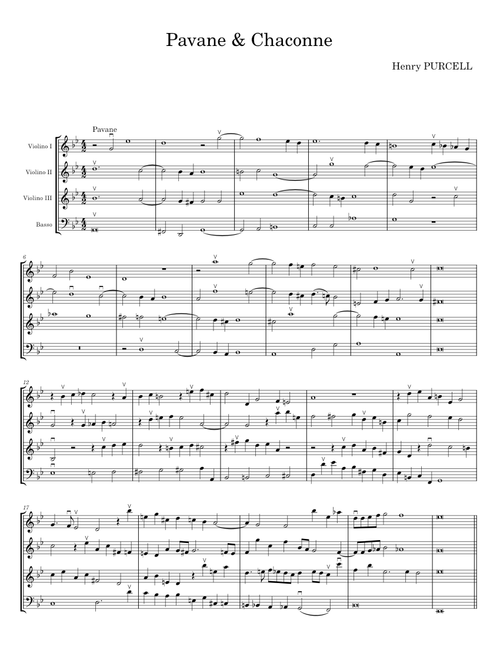 Pavane and Chaconne in G minor - Henry Purcell