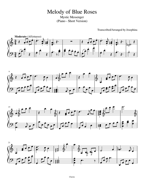 Mystic Messenger - Melody of Blue Roses (Piano - Short Version)