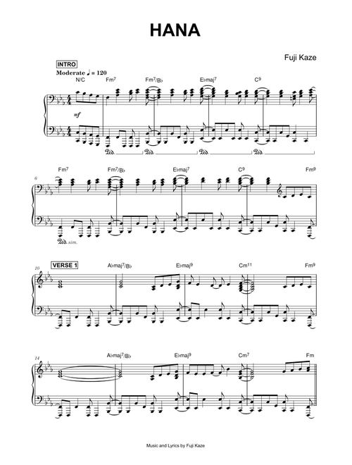 Hana - Fujii Kaze (Piano)