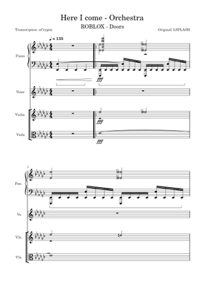Here I come - LSPLASH Sheet Music for Piano, Vocals, Violin, Viola