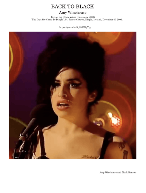 Back to Black - Amy Winehouse