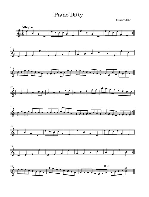 Piano Ditty