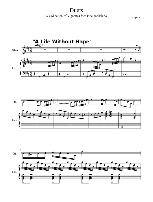 Duets (A Collection of Vignettes for Oboe and Piano)