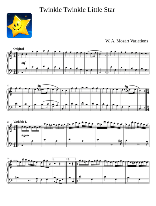 Twinkle Twinkle Little Star | Mozart Variations
