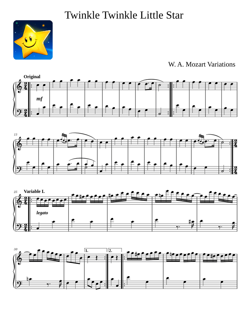 Twinkle twinkle little star piano sheet roblox 2025