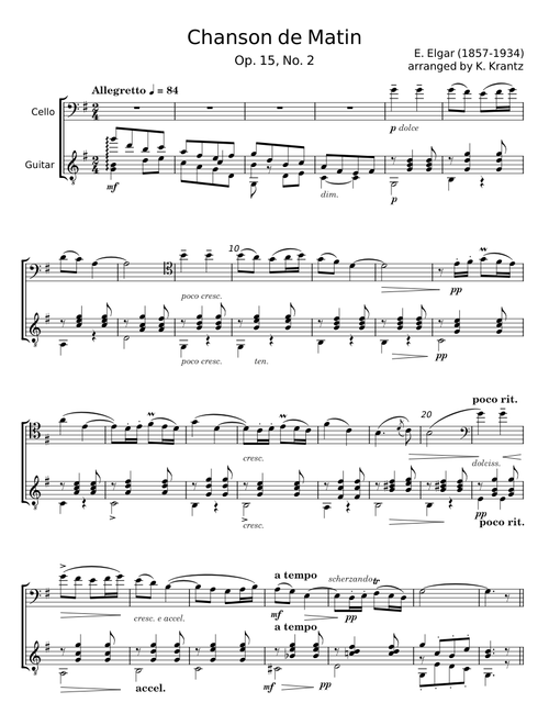 Chanson de Matin Op.15 No.2 - Edward Elgar