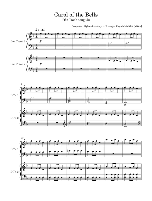 Carol of the Bells - Đàn Tranh Duo