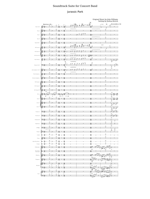 Jurassic Park: Soundtrack Suite for Concert Band