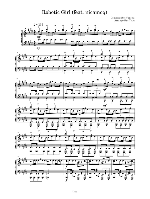tsuu2092 | Free sheet music | Download PDF or print on Musescore.com