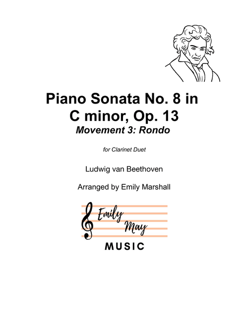 Piano Sonata No. 8 in C minor, Movement 3: Rondo - Beethoven (for Clarinet Duet) (Arr. Emily Marshall) - Ludwig van Beethoven (Clarinet Duet)