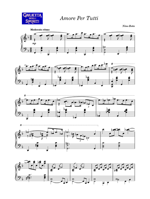 Giulietta Degli Spiriti sheet music by dcardillo | Play, print