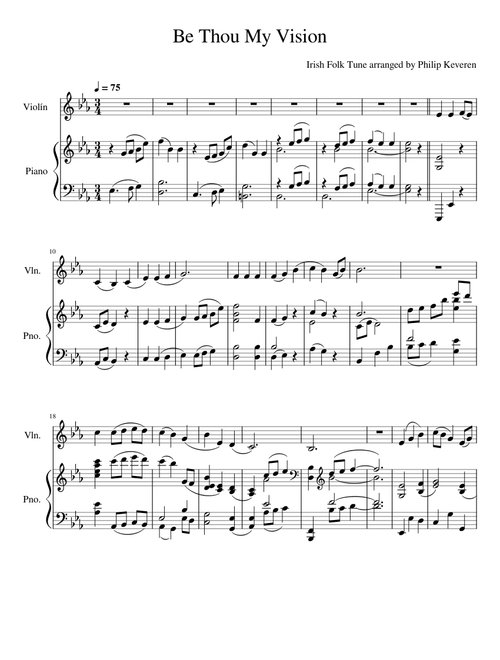 Be Thou My Vision – Violin/Piano